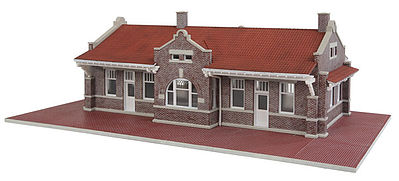 Walthers Cornerstone 933-4055 HO Scale Brick Mission-Style Santa Fe Depot -- Kit