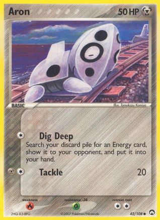 Aron 042/108 - Power Keepers Reverse Holofoil