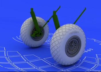 Eduard 672011 1/72 Aircraft- B17G Wheels for RVL (Resin)