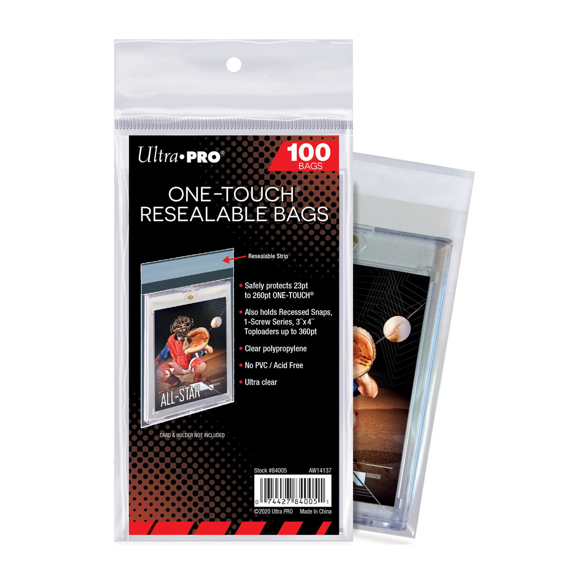 ONE-TOUCH® Resealable Bags, Fits up to 260PT (100ct)