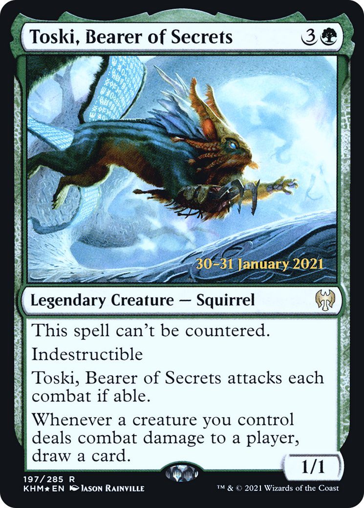 Toski, Bearer of Secrets (PRE-197S) - Kaldheim Promos Foil
