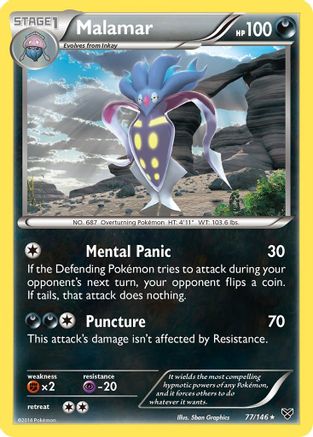 Malamar 077/146 - XY Base Set Reverse Holofoil