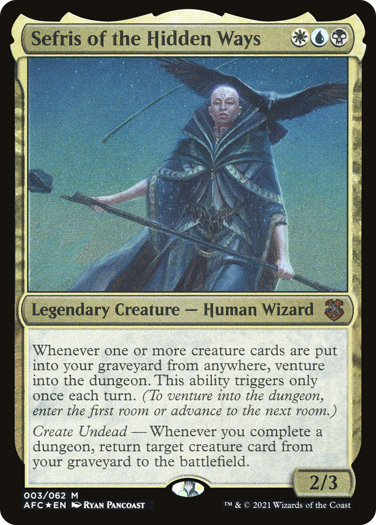 Sefris of the Hidden Ways (AFC-003) - Forgotten Realms Commander Display Commanders Etched Foil