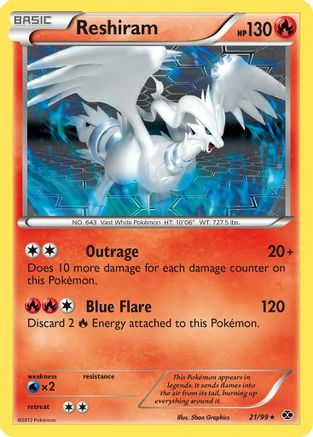 Reshiram 021/99 - Next Destinies Reverse Holofoil