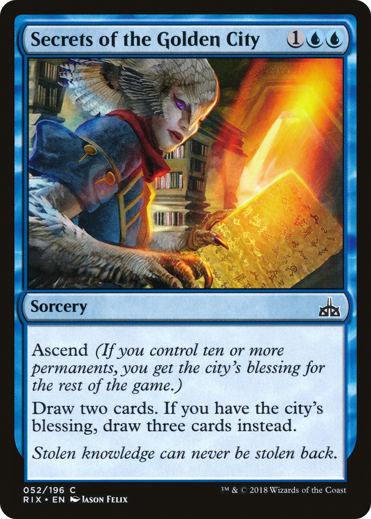 Secrets of the Golden City (RIX-052) - Rivals of Ixalan Foil