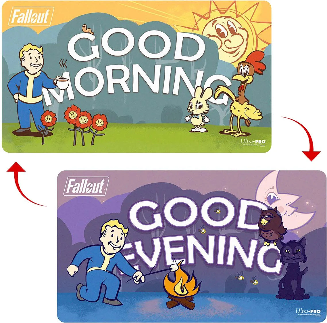 Fallout - Vault Boy - Double Sided Play Mat - Good Morning/Good Evening