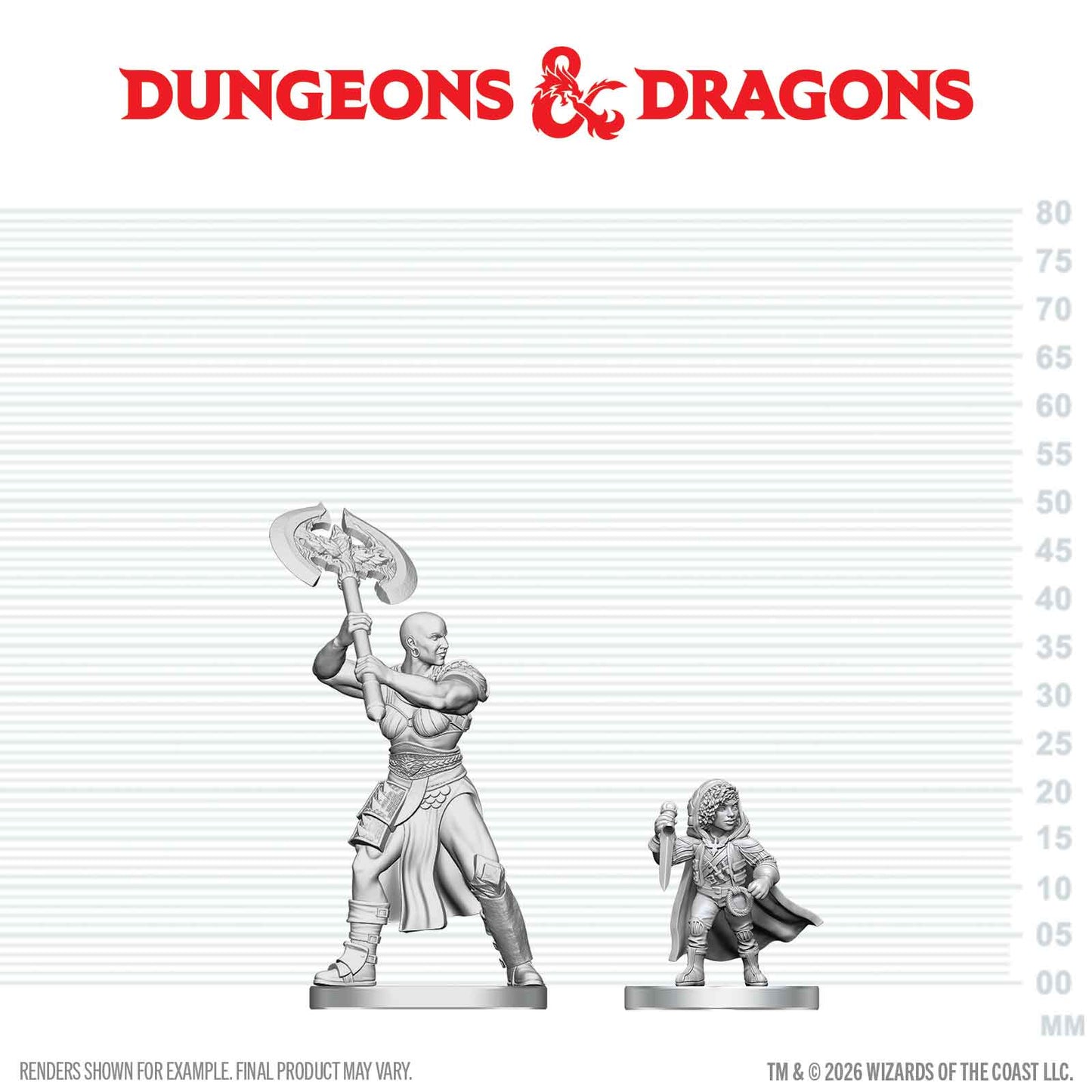D&D: Nolzur's Marvelous Unpainted Miniatures - Goliath Barbarian & Halfling Rogue