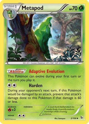 Metapod 002/106 - XY Flashfire
