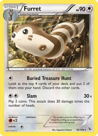 Furret 082/106 - XY Flashfire Reverse Holofoil