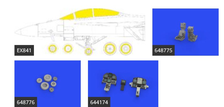 Eduard 644183 1/48 Aircraft- F/A18F LooKplus for MGK (Mask, Photo-Etch & Resin)