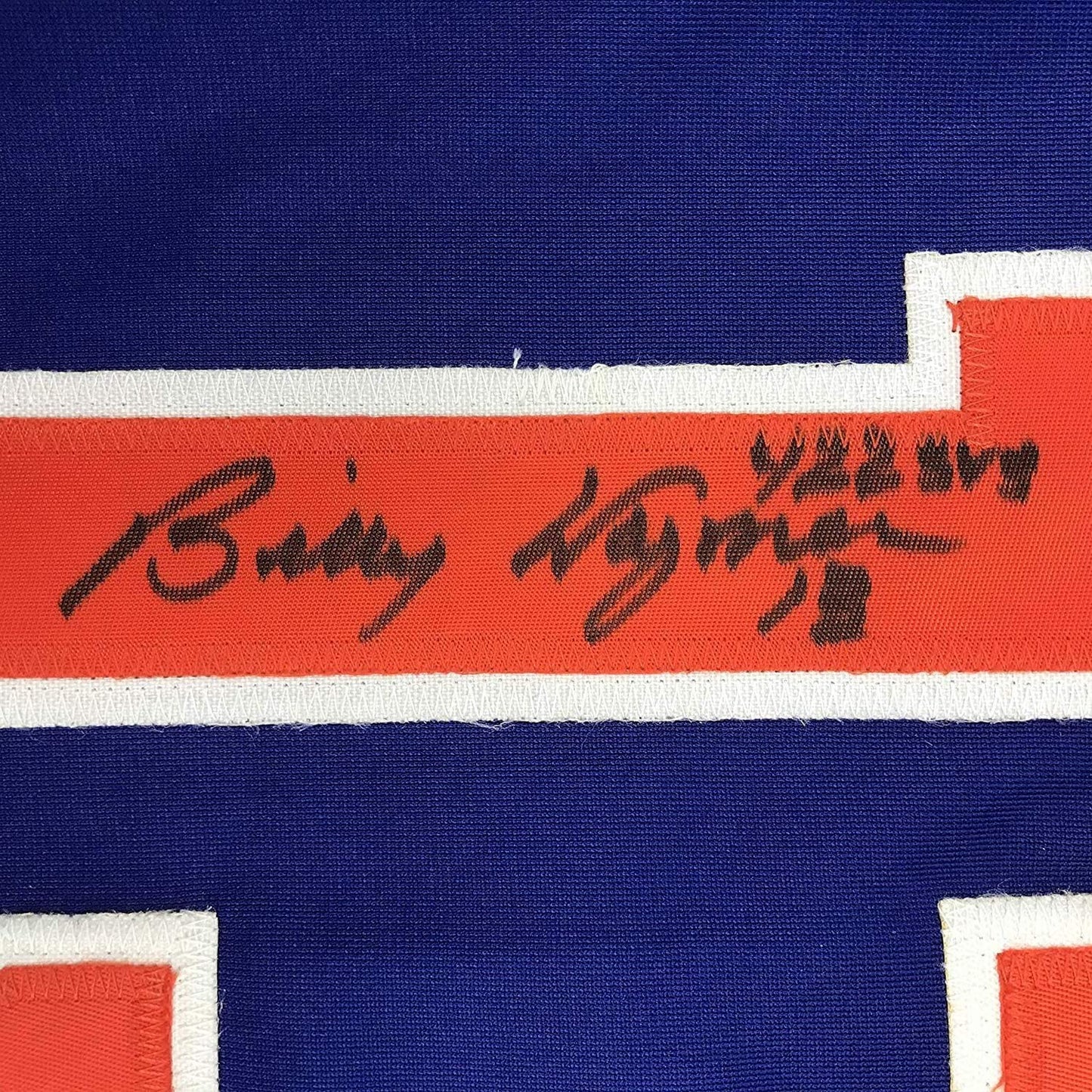 Autographed/Signed Billy Wagner 422 Saves New York Blue Baseball Jersey JSA COA