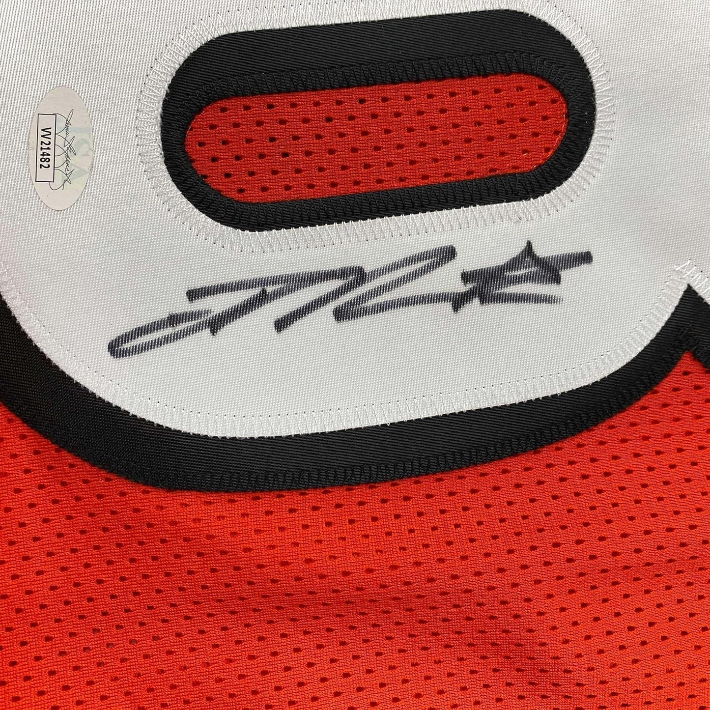 Framed Autographed/Signed Joe Mixon 35x39 Cincinnati Orange Football Jersey JSA COA