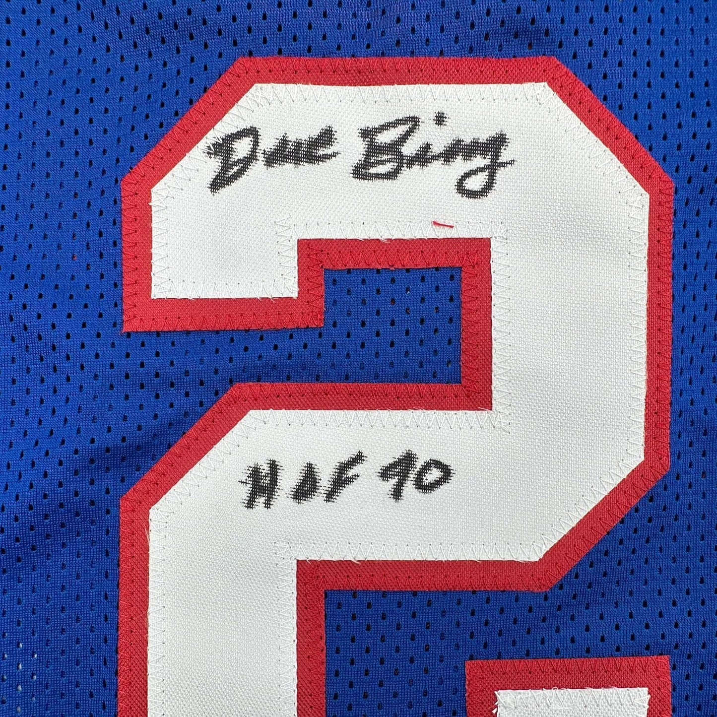 Framed Autographed/Signed Dave Bing 35x39 HOF 90 Detroit Blue Basketball Jersey Beckett BAS COA