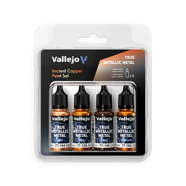 Vallejo True Metallic Metal Set: Ancient Copper (4 Color Set) 18 ml. - Golden Apple Comics