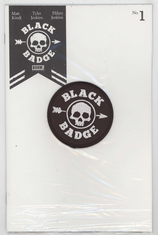 Black Badge 1 Boom 2018 NM+ 9.6 Sealed Skull Patch Matt Kindt