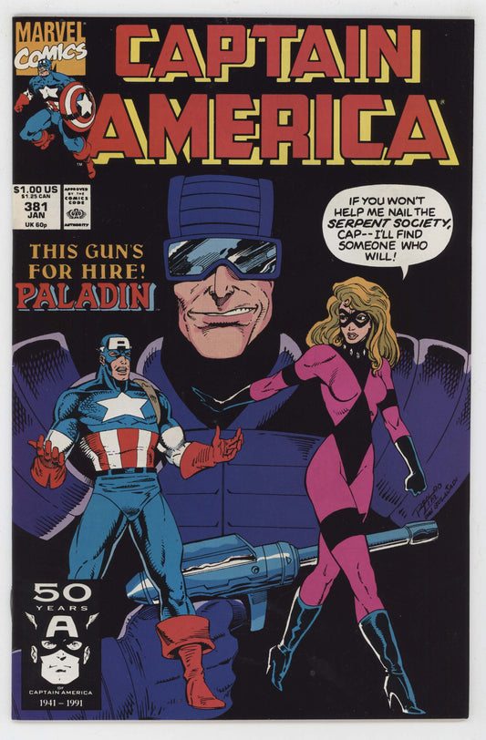 Captain America 381 Marvel 1991 NM- 9.2 Ron Lim Danny Bulanadi