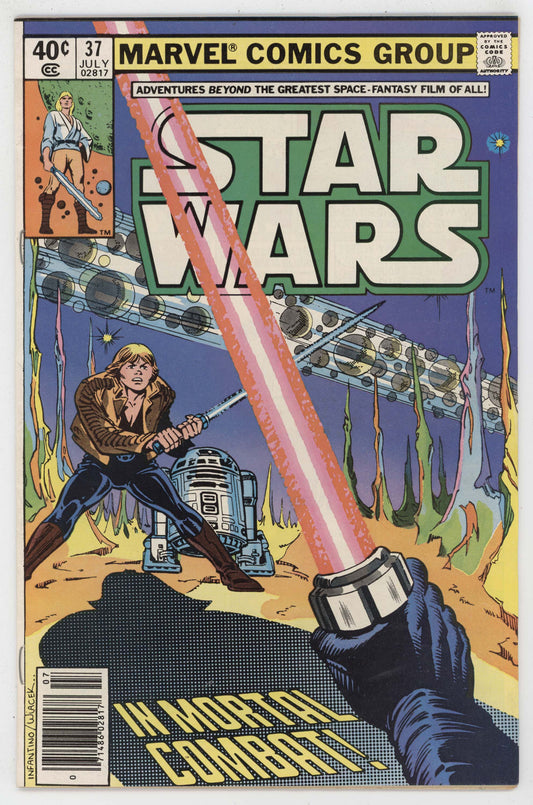 Star Wars 37 Marvel 1980 VF Luke Skywalker Darth Vader R2-D2