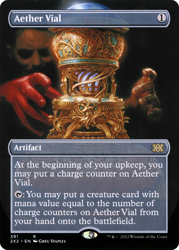 Aether Vial (2X2-391) - Double Masters 2022 (Borderless)