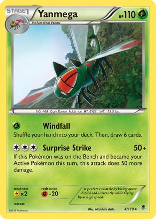 Yanmega 004/119 - XY Phantom Forces Reverse Holofoil