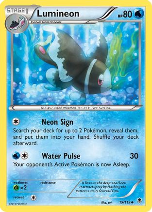 Lumineon 019/119 - XY Phantom Forces Reverse Holofoil