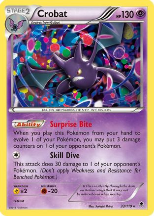 Crobat 033/119 - XY Phantom Forces Reverse Holofoil