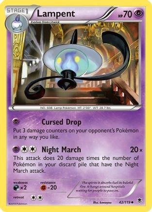 Lampent 042/119 - XY Phantom Forces Reverse Holofoil