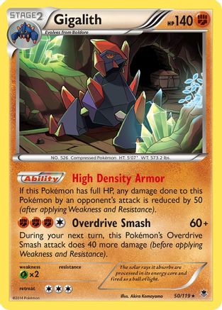 Gigalith 050/119 - XY Phantom Forces Reverse Holofoil