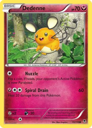 Dedenne 070/119 - XY Phantom Forces Reverse Holofoil