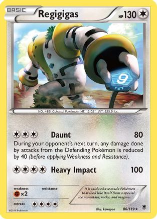Regigigas 086/119 - XY Phantom Forces Reverse Holofoil