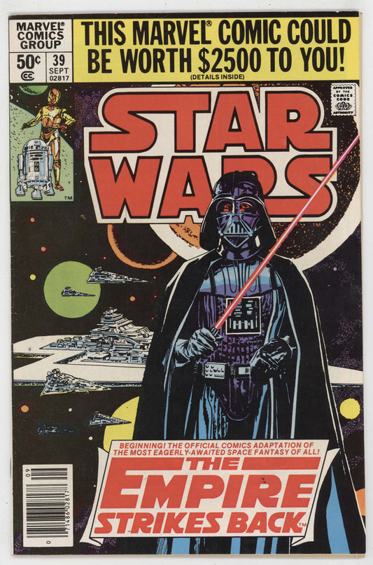 Star Wars 39 Marvel 1980 VF Luke Skywalker Darth Vader Empire Strikes Back