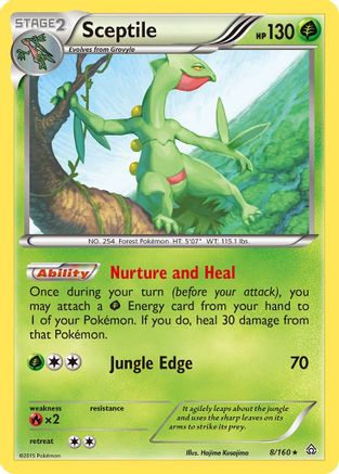 Sceptile 008/160 - XY Primal Clash Reverse Holofoil