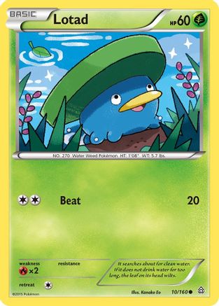 Lotad 010/160 - XY Primal Clash Reverse Holofoil