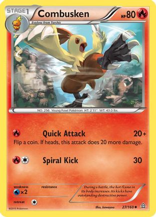 Combusken 027/160 - XY Primal Clash Reverse Holofoil