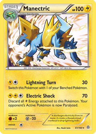 Manectric 061/160 - XY Primal Clash Reverse Holofoil