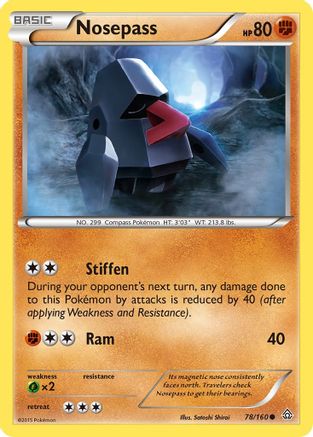Nosepass 078/160 - XY Primal Clash Reverse Holofoil