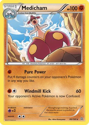 Medicham 080/160 - XY Primal Clash Reverse Holofoil