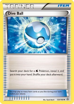 Dive Ball 125/160 - XY Primal Clash Reverse Holofoil