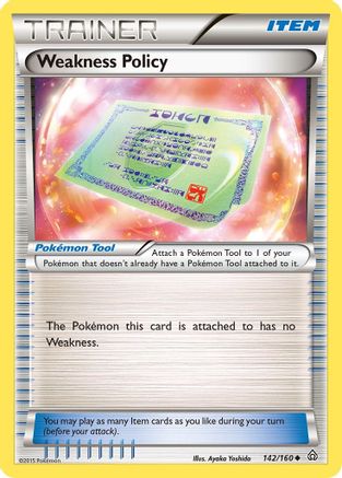 Weakness Policy 142/160 - XY Primal Clash Reverse Holofoil