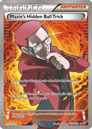 Maxie's Hidden Ball Trick (Full Art) 158/160 - XY Primal Clash Holofoil