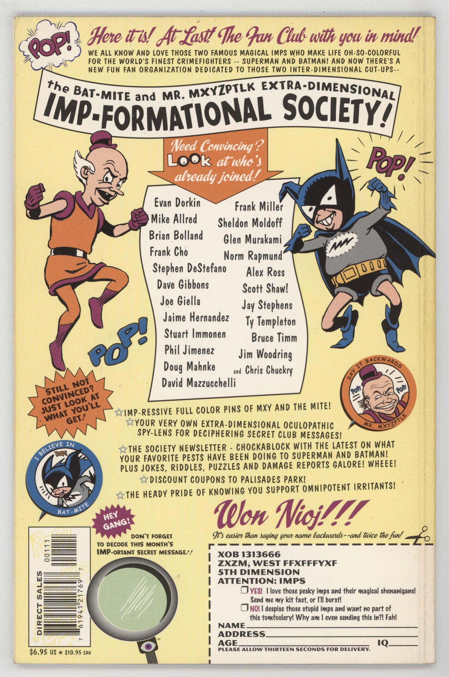Superman Batman Worlds Funnest GN 1 DC 2000 VF Elseworlds Evan Dorkin - Golden Apple Comics