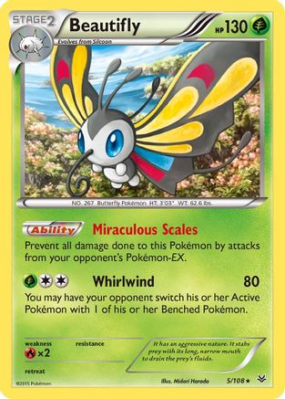 Beautifly 005/108 - XY Roaring Skies Holofoil