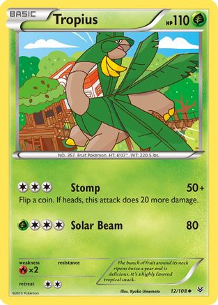 Tropius 012/108 - XY Roaring Skies Reverse Holofoil