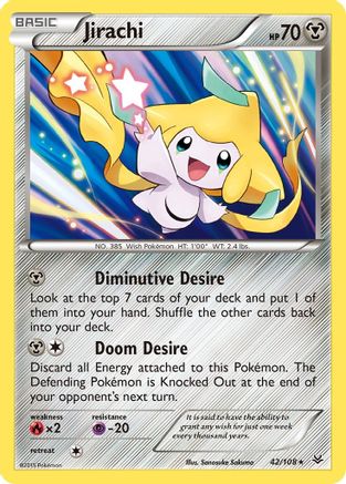 Jirachi 042/108 - XY Roaring Skies Reverse Holofoil