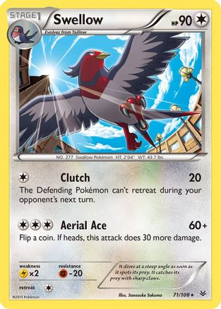 Swellow 071/108 - XY Roaring Skies Reverse Holofoil