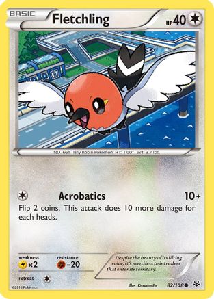 Fletchling 082/108 - XY Roaring Skies Reverse Holofoil