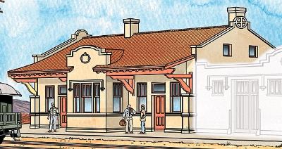Walthers Cornerstone 933-2920 HO Scale Mission-Style Depot -- Kit