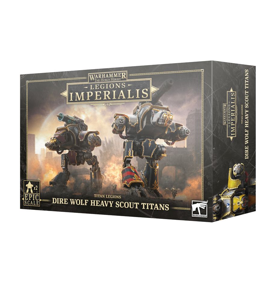 Warhammer Legions Imperialis: Dire Wolf Heavy Scout Titans - Golden Apple Comics