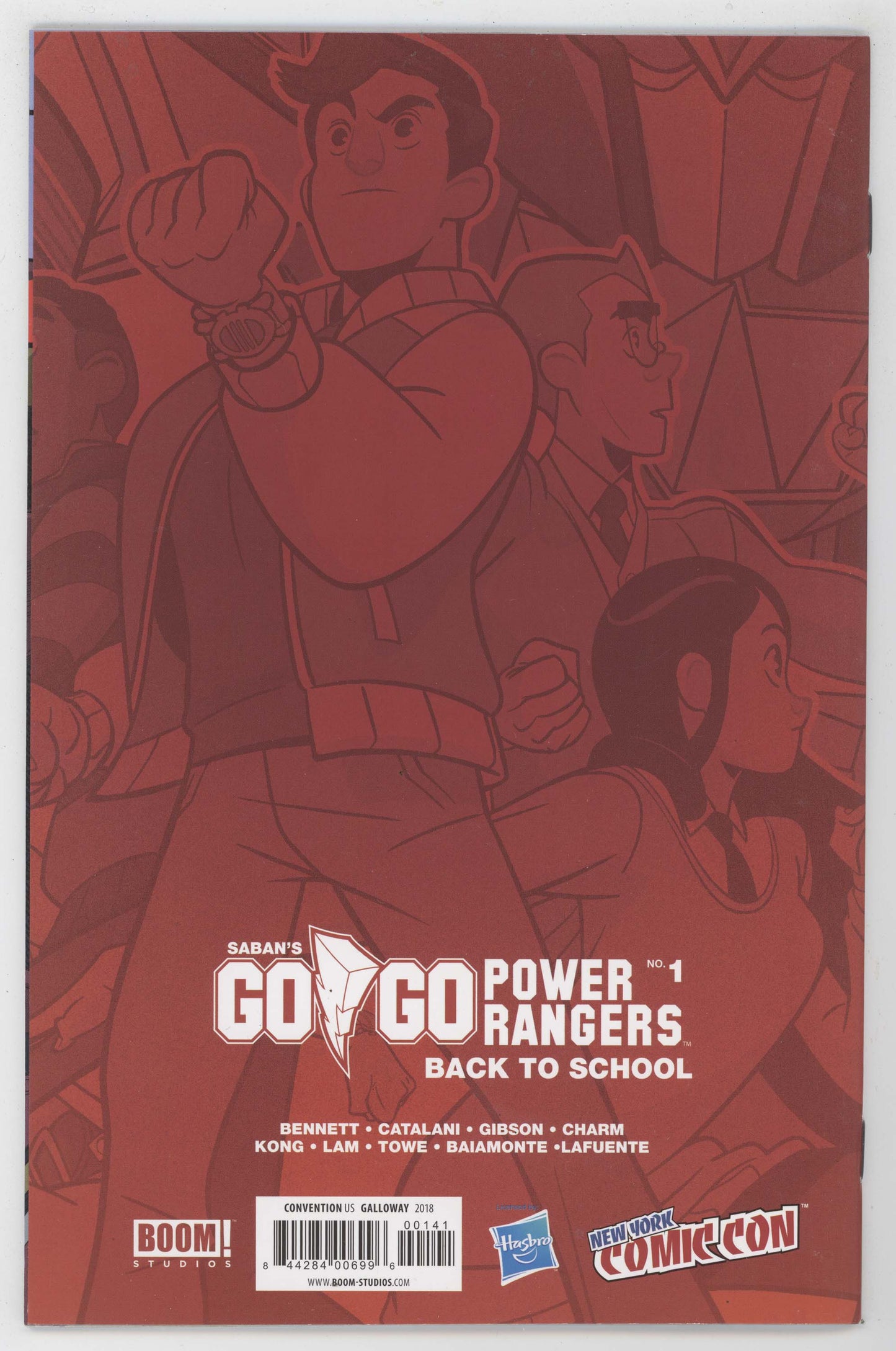 Go Go Power Rangers Grid #1 BOOM 2018 NYCC Variant Hasbro - Golden Apple Comics