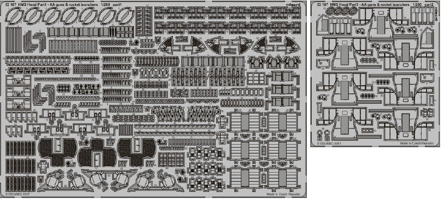 Eduard 53187 1/200 Ship- HMS Hood AA Guns & Rocket Launchers Pt.1 for TSM
