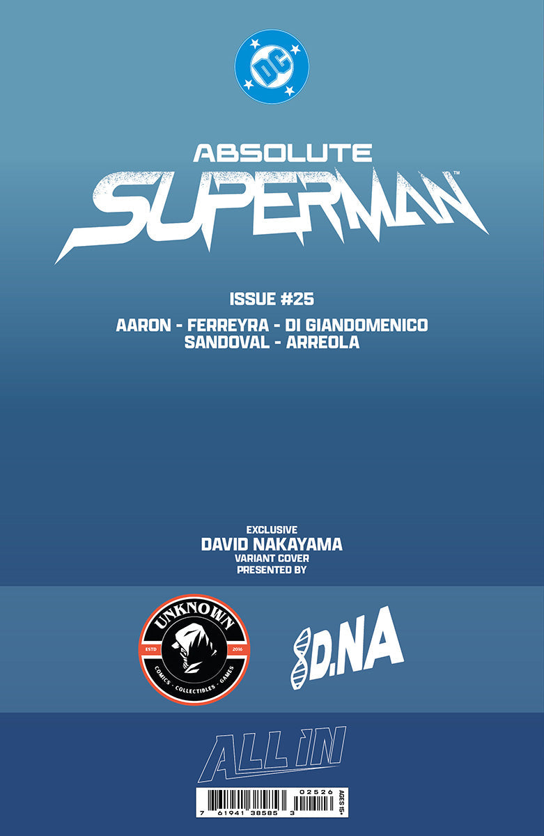 ABSOLUTE SUPERMAN #25 DAVID NAKAYAMA EXCLUSIVE VAR (11/04/2026) - Golden Apple Comics